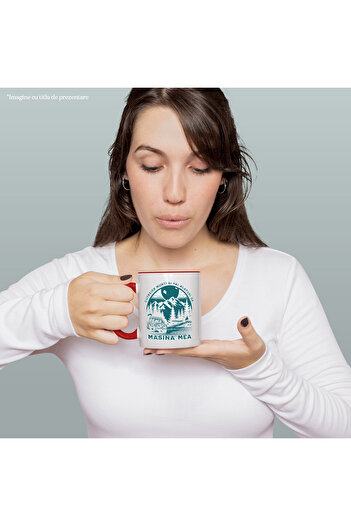 StoryGift Romania Mug I travel mountains and valleys with my adventure car, 330ml, Ceramic with Man, With, STG