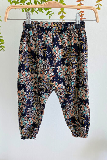 EruZan Girl's Elastic Viscose Patterned Shalwar