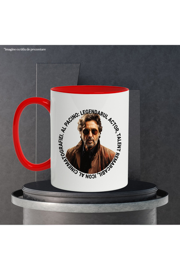 StoryGift Romania Al Pacino Mug: Legendary Actor, Sunglasses, Jacket, Multicolor 330, With ,STG