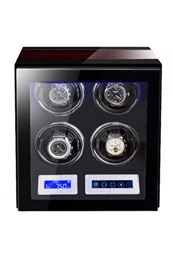 iUni Automatic watch winder box, Luxury Watch Winder 4 Mahogany