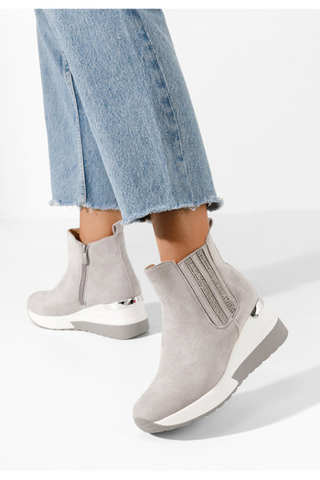 B T Shoes μποτακια πλατφορμεσ Pacha γκρι