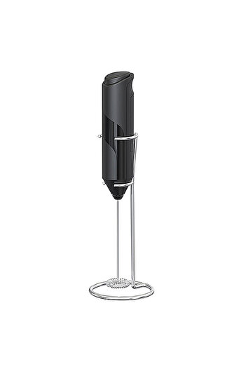 Choice1 Black With Stand Electric Milk Frother Coffee Maker Handheld Whisk Beater Foam Maker Drink Mixer Wit