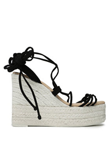 Manebi women's espadrilles UP WEDGE ESPADRILLES L 8.6 black