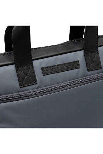 The Chesterfield Brand Geanta pentru laptop de 15 inch, din piele naturala si nylon, The Chesterfield Brand, Narvik