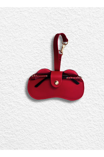 fular & bags Red Hanging Glasses Case Bag Charm