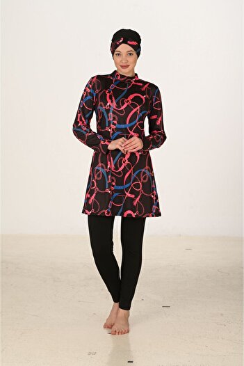 the comrades Full Lycra 3 Piece Hijab Swimsuit Set