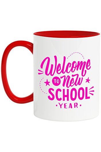 StoryGift Romania Mug with the message "Welcome to new school year" - welcome to the new school year with Ma, Cu, STG