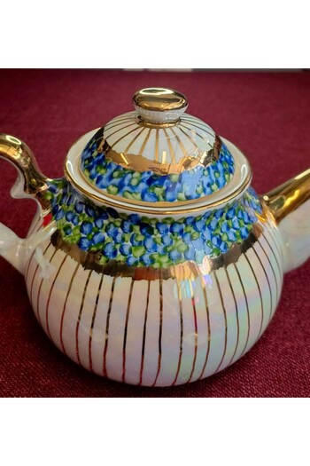 BY.RAYKA PORSELEN El Dekor Arni Porcelain Hand Decorated Painting Teapot