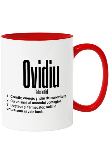 StoryGift Romania Mug With The Name Ovidiu, With Motivational Message, Creative, Energetic, Curious, Smart,, With ,STG