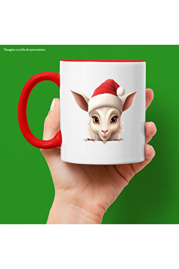 StoryGift Romania Mug with a kid wearing a Christmas hat | illustration | holiday | ve, Cu ,STG