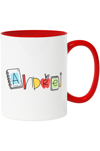 StoryGift Romania Mug With Name Andrei, and Funny Message, Curious, Sociable, Galagio, 330ml, Ceram, With,STG