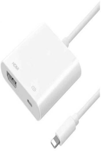 Generic محول لايتنينج إلى HDMI باللون الأبيض