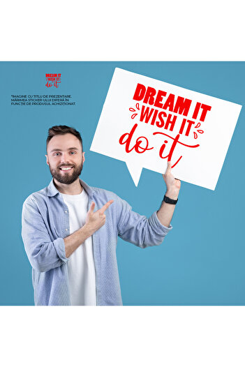 StoryGift Romania 90CM Exterior Adhesive Sticker with a message that encourages you to get started on the things you want to do.