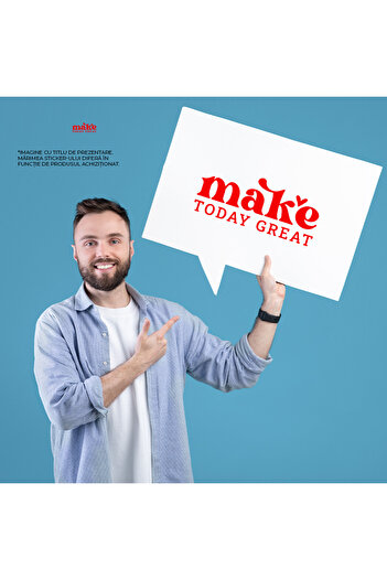 StoryGift Romania 90CM Exterior Adhesive Sticker with a heart that encourages you to make today great, Vinyl