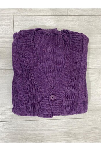 Sevda Kılınç Plus Size Standard Knitwear Cardigan