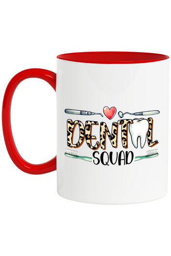StoryGift Romania Mug with the message "Dental squad", profession, illustration, work, dedication, passion, , With ,STG