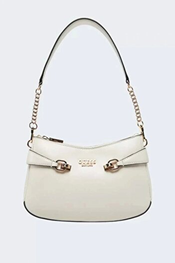 Guess Lorelei Top Zip Shoulder Bag Women's Ecru Shoulder Bag Hwvg9639180-Bon