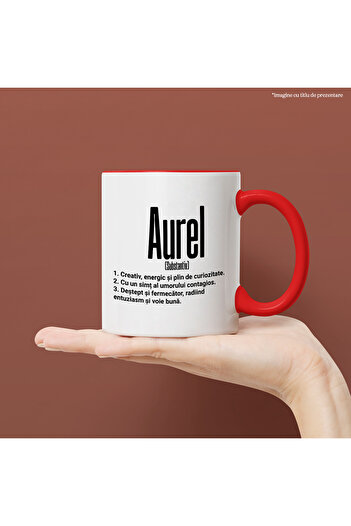 StoryGift Romania Mug With The Name Aurel, With Motivational Message, Creative, Energetic, Curious, Smart, , With ,STG