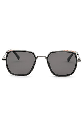 Angel Eyes Square Design Gold Black Frame Black Glass Sunglasses Women&Men