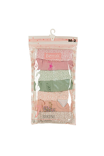 Berrak 7 Pack Women's Panties Love Pattern