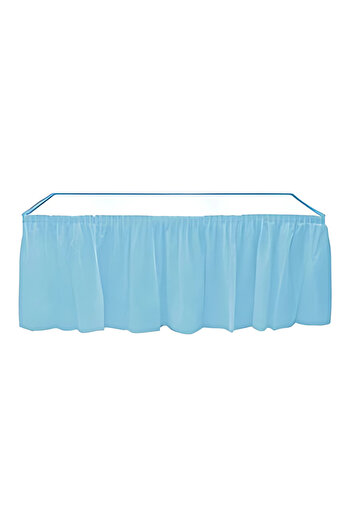party world Plastic Table Skirt Blue – 1 Piece