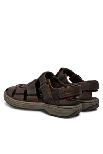 CLARKS Men's Sandals brown CLARKS-SALTWAY COVE DARK BROWN LEA 26176900