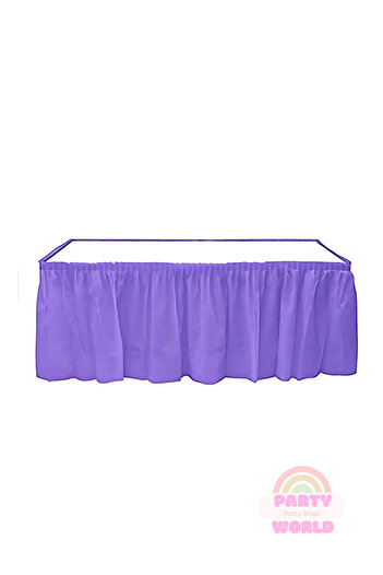 party world Plastic Table Skirt Purple – 1 Piece