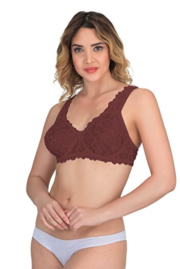 FantaziAtölyesi BORDO MI Enamel 178 B Underwire Lace Bra