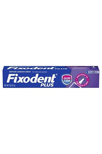 Fixodent Plus Denture Adhesive Cream Gum Care - 2 oz