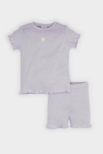 DeFacto Lilac Baby Girl Top and Bottom Set C0021A5/Pr305