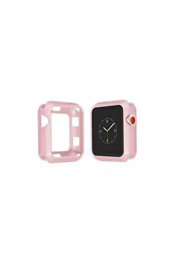 REDz Accessories Silicone Protective Case, Apple Watch 1/2/3/4/5/6, Pink - Apple Watch 4/5/6/SE 44mm