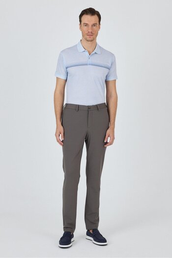 İmza Dark Mink Flexible Side Pocket Casual Slim Fit Jogger Trousers 1003250162