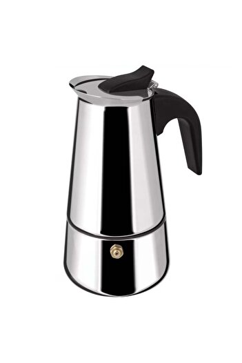 PUFO Cafetieră din oțel inoxidabil pentru aragaz, capacitate 9 cești