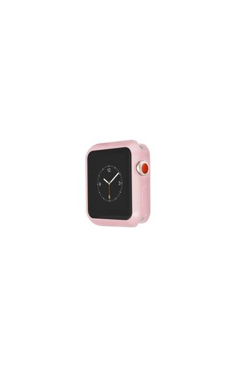 REDz Accessories Silicone Protective Case, Apple Watch 1/2/3/4/5/6, Pink - Apple Watch 4/5/6/SE 44mm