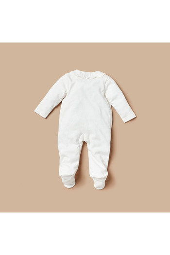 giggles Embroidered Sleepsuit with Long Sleeves