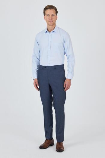 İmza Navy Blue Flexible Side Pocket Comfort Fit Classic Trousers 1003250154