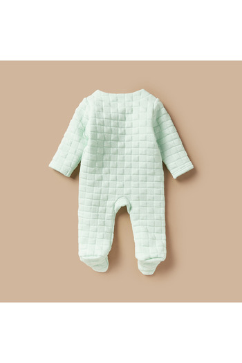 giggles Quilted Sleepsuit with Long Sleeves