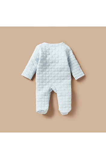 giggles Quilted Sleepsuit with Long Sleeves