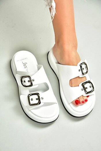 Fox Shoes U296445003 White Women's Slippers