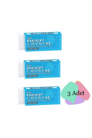 Serve Deep Crystal Transparent Eraser No:30 3 Pieces
