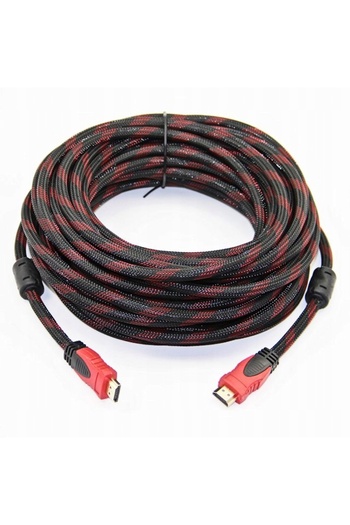 zola Cablu HDMI, 4 k, 3D UHD, cu 2 mufe hdmi tata, negru/rosu, 48 biti, 2.0, 3 m