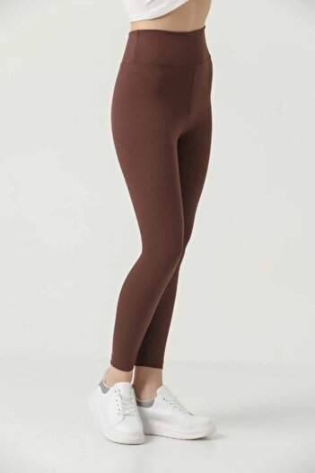 Sevda Kılınç Plus Size Skinny Leg Ribbed Leggings