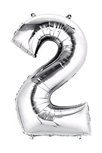hediyeofisi 100 Cm Silver Gray Large Size Foil 0 Number Balloon 40inc