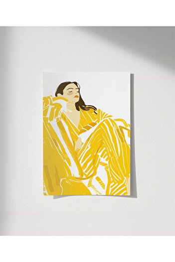 VOGLOO Frameless Poster Woman Inside the Sun