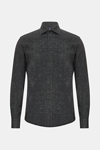 W Collection ANTRASİT UZUN KOLLU GÖMLEK
