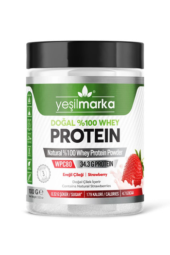 yeşilmarka Ereğli Strawberry Whey Protein Powder - 100 g