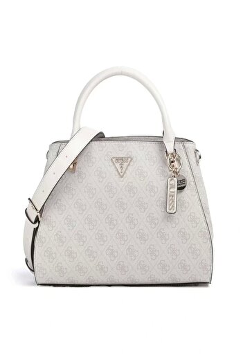 Guess Noelle Luxury Satchel Women's Ivory Handbag Hwbd7879070-Dvl