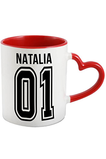 StoryGift Romania Mug With Text Natalia, and Number 01, Best, Appreciation, Personalized, 33, With, STG