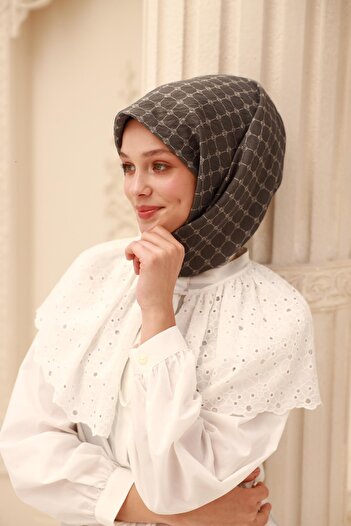 Silk Home Olinda Scarf - 48004 - Anthracite Ecru