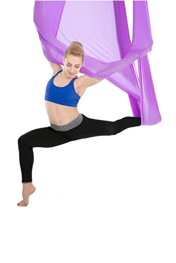 Bundera Yoga Fly Hammock Purple Floor-Free Ceiling Hanging Fitness Pilates Aerial Aerobatic Exercise Balance Machine
